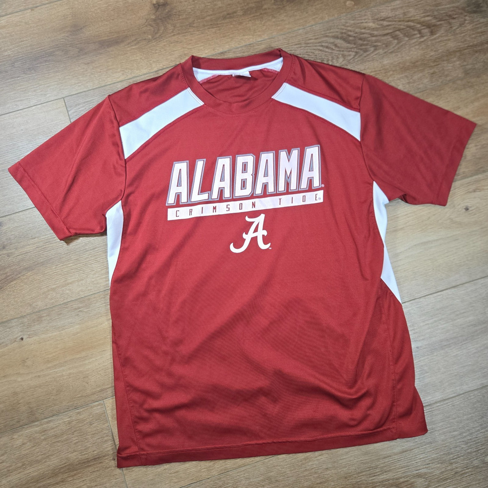 Y2K Alabama Crimson Tide Shirt Mens Small Performance NCAA Built By Bama Tee